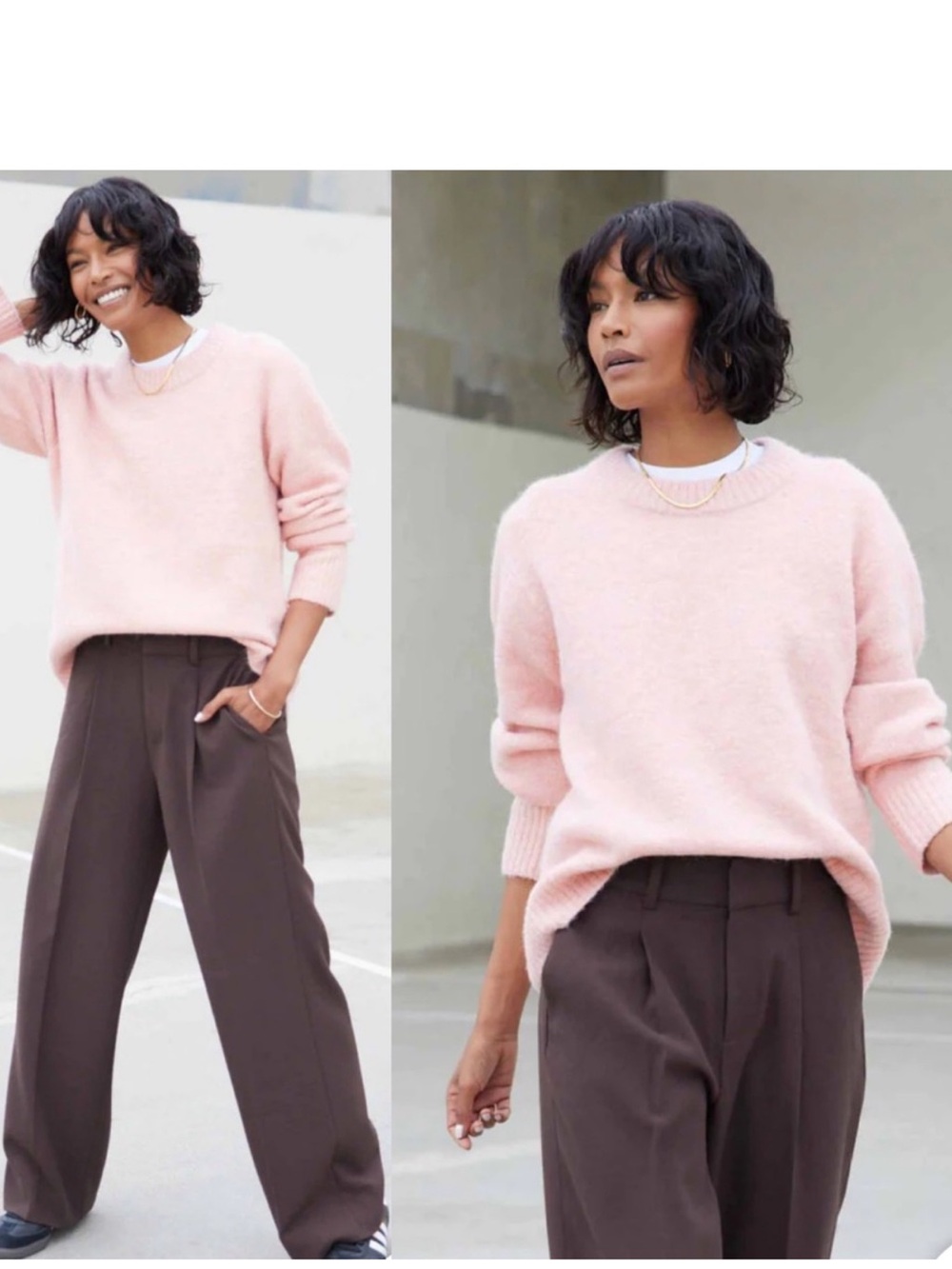 AYR The Kickback Crew Sweater Pink size S